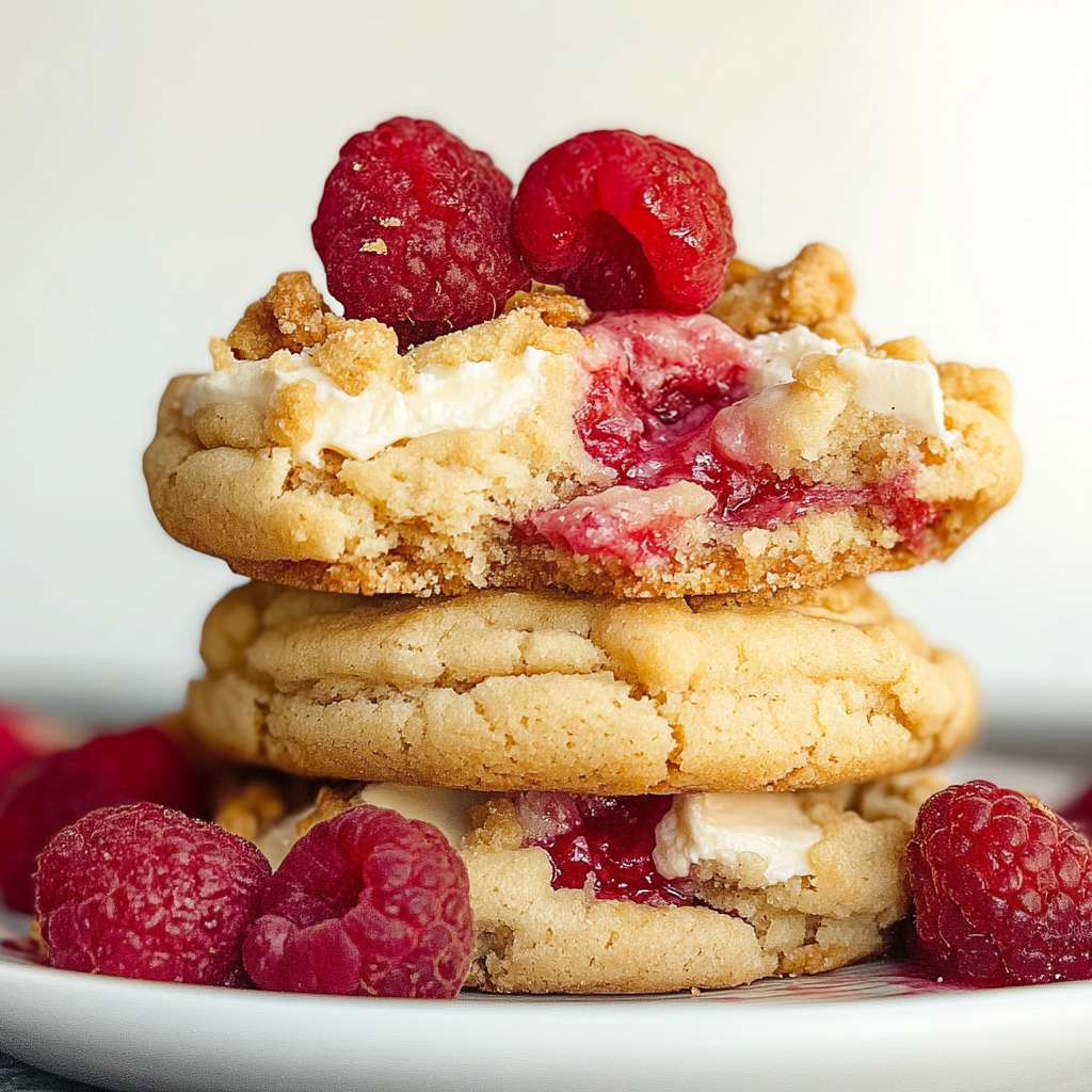 Recipe preparation for Raspberry Cheesecake Cookies