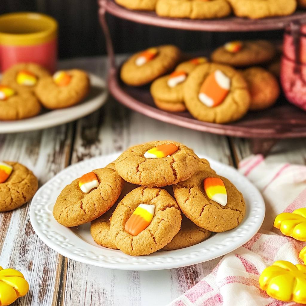 Recipe preparation for Candy Corn Peanut Butter Cookies
