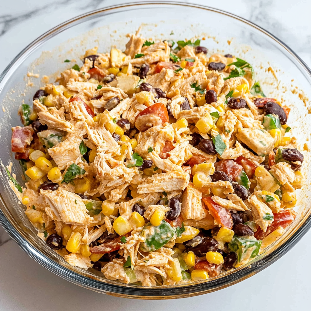 Recipe preparation for Southwest Chicken Salad