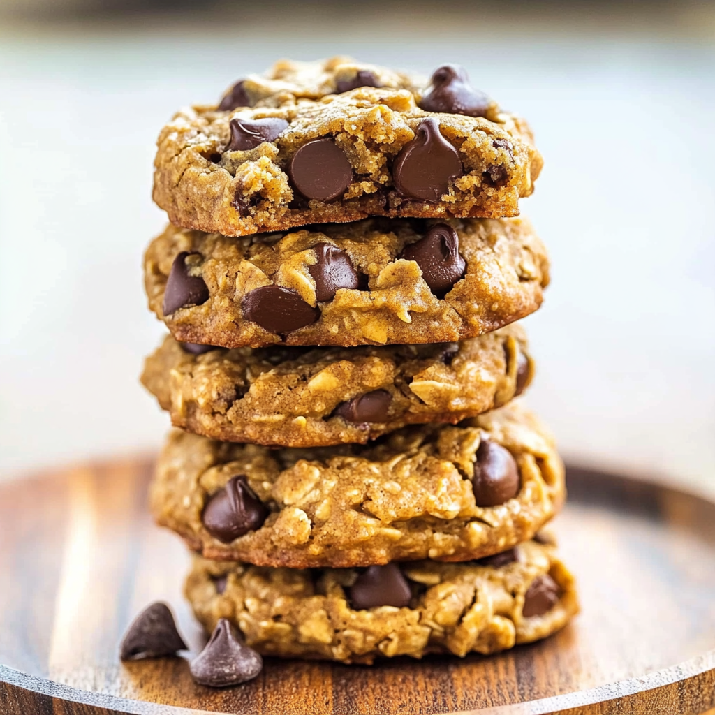 Recipe preparation for Soft & Chewy Pumpkin Chocolate Chip Oatmeal Cookies