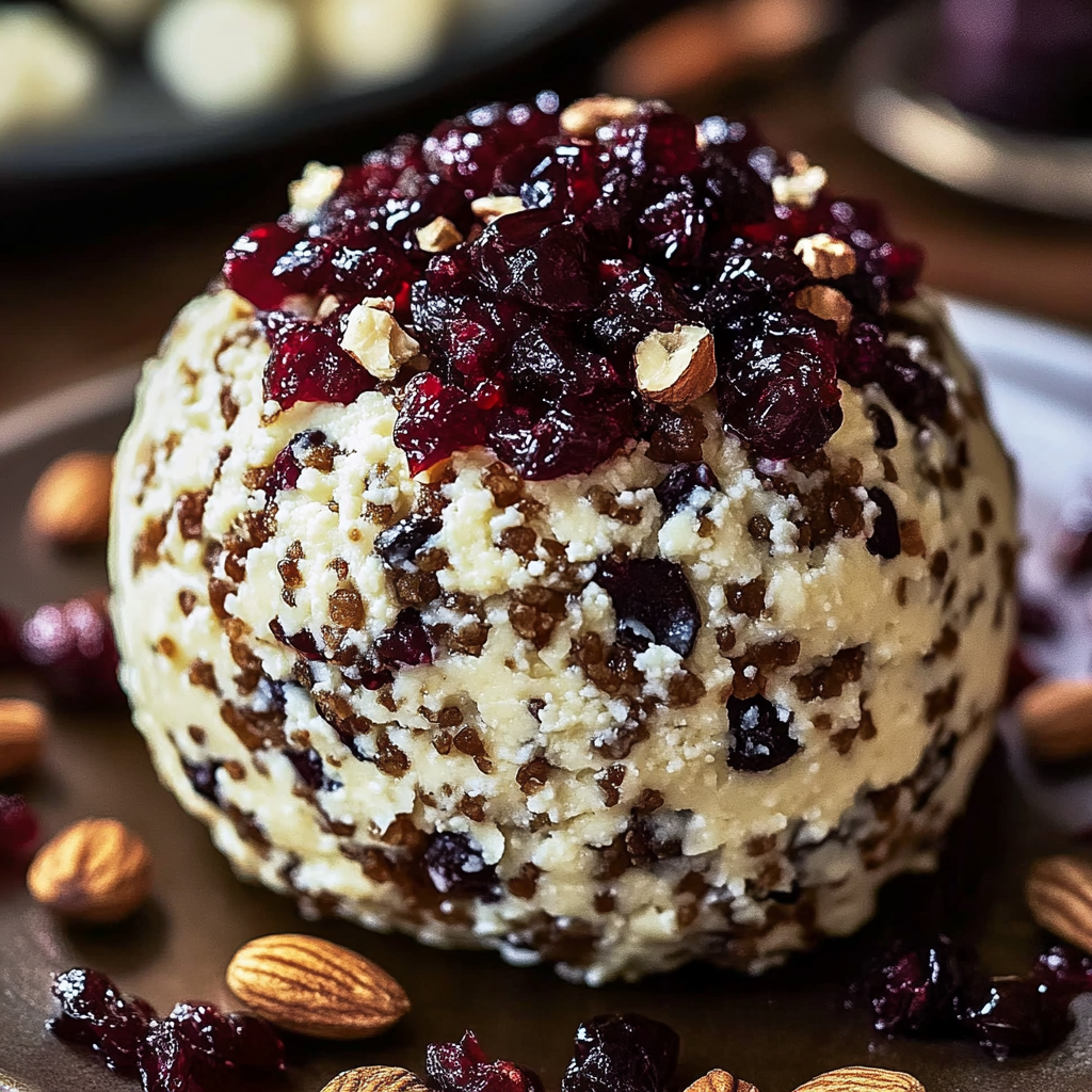 Recipe preparation for Cranberry Pecan Cheese Ball