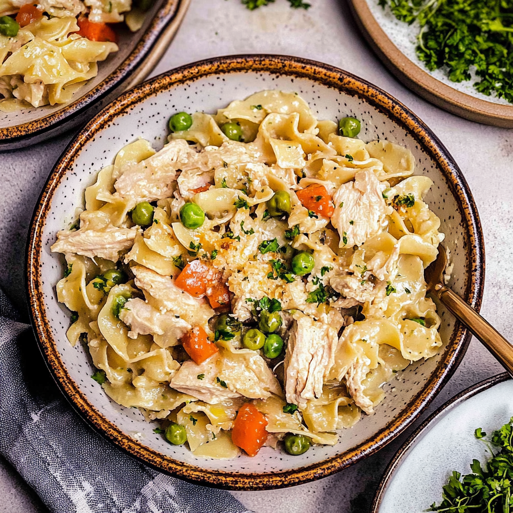 Recipe preparation for Chicken and Noodles