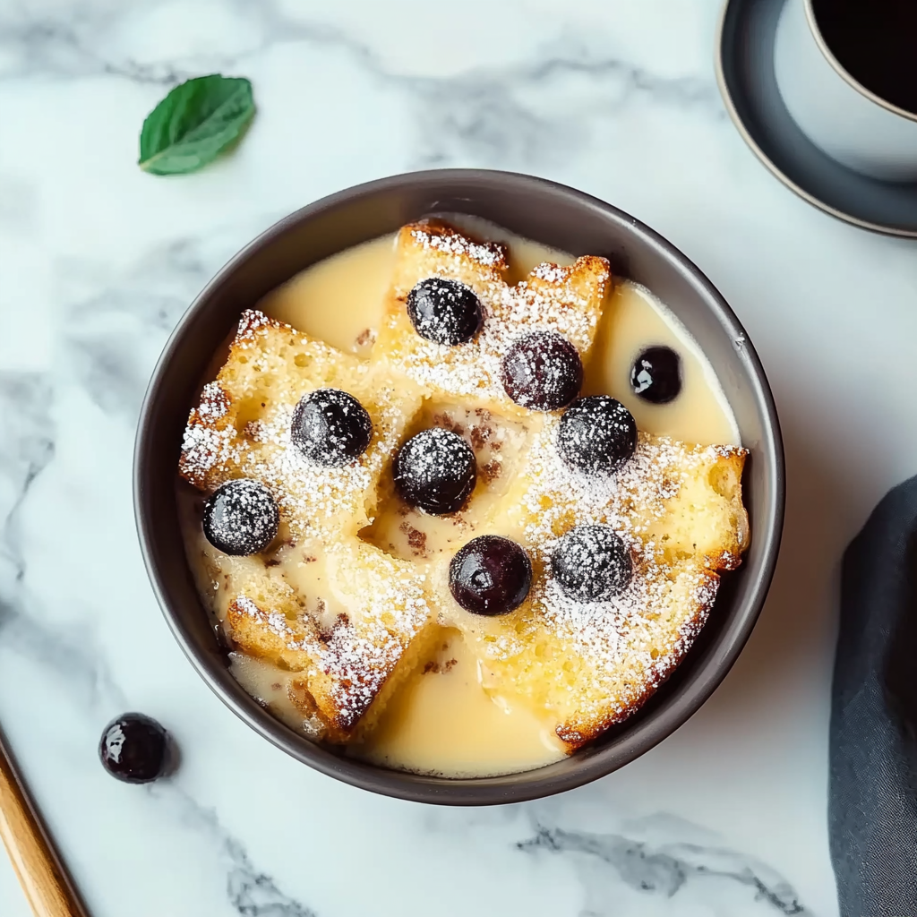 Recipe preparation for Vanilla Bread Pudding