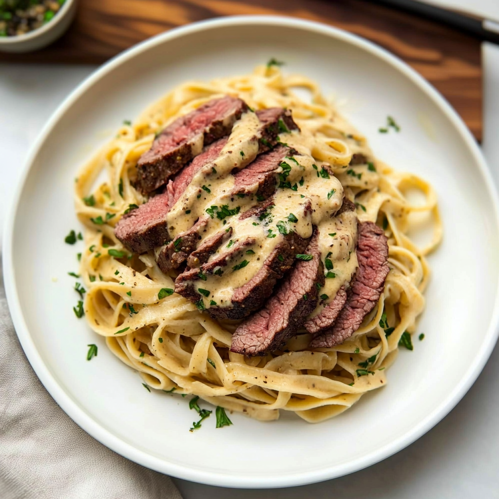 Recipe preparation for Steak and Pasta