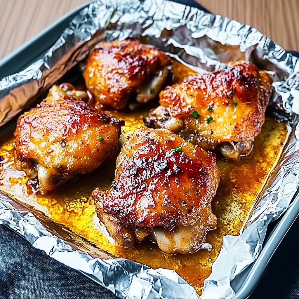 Recipe preparation for Oven Baked Chicken Thighs