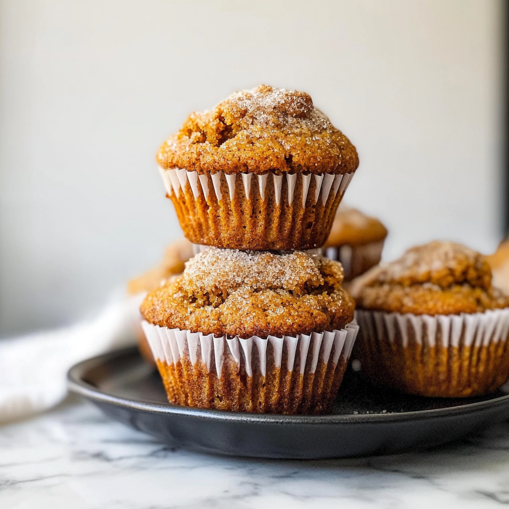 Recipe preparation for Cinnamon Sugar Pumpkin Muffins