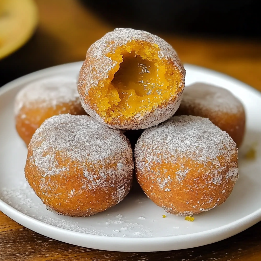 Recipe preparation for Pumpkin Donut Holes