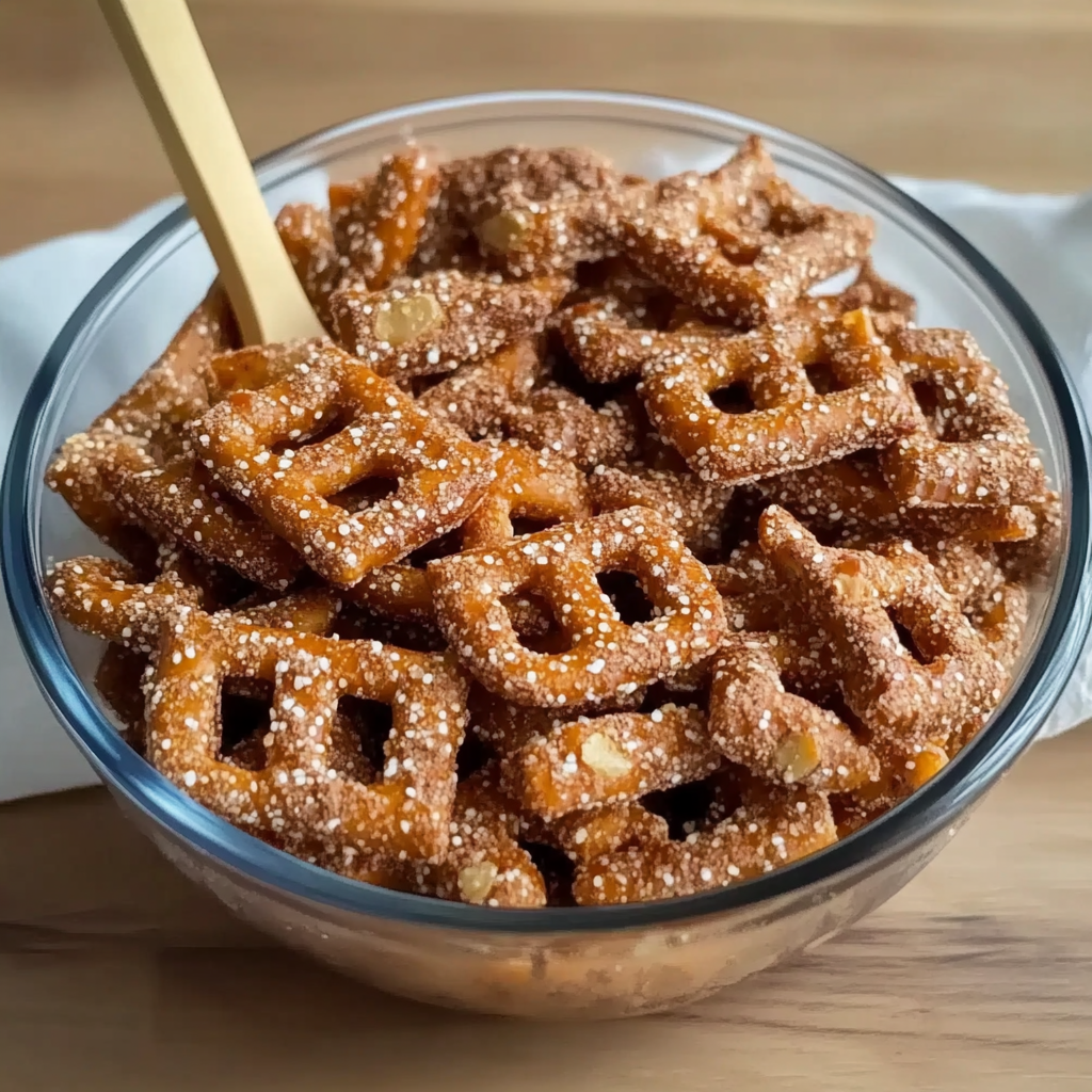 Recipe preparation for Butter Toffee Pretzels