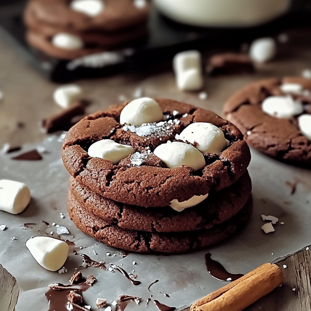 Recipe preparation for Hot Chocolate Marshmallow Cookies