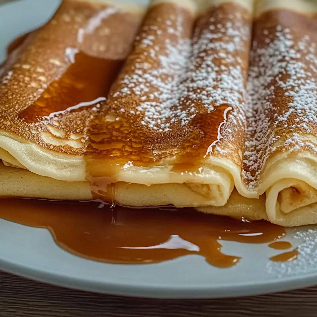 Recipe preparation for Cinnamon Roll Protein Crepes