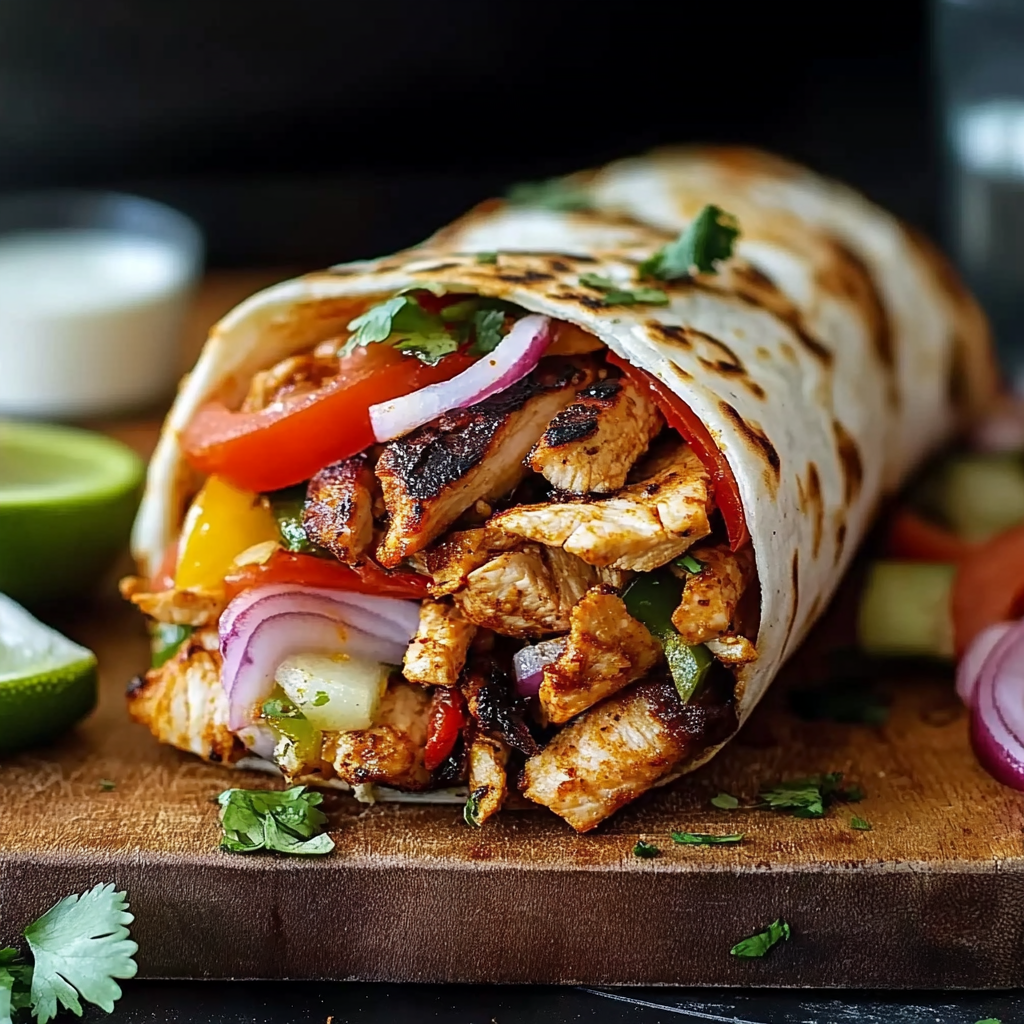 Recipe preparation for Homemade Chicken Doner Kebab (Tavuk Döner)