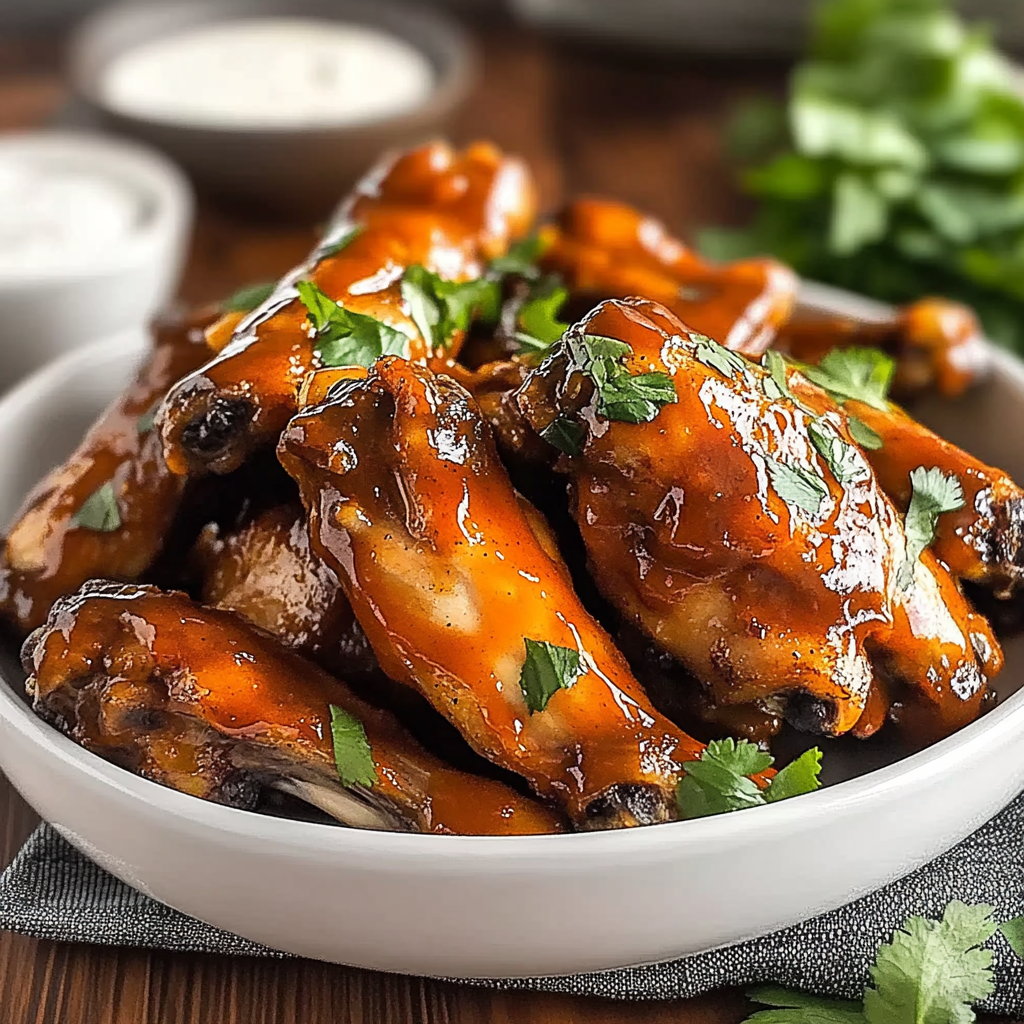 Recipe preparation for Juicy Smothered Turkey Wings