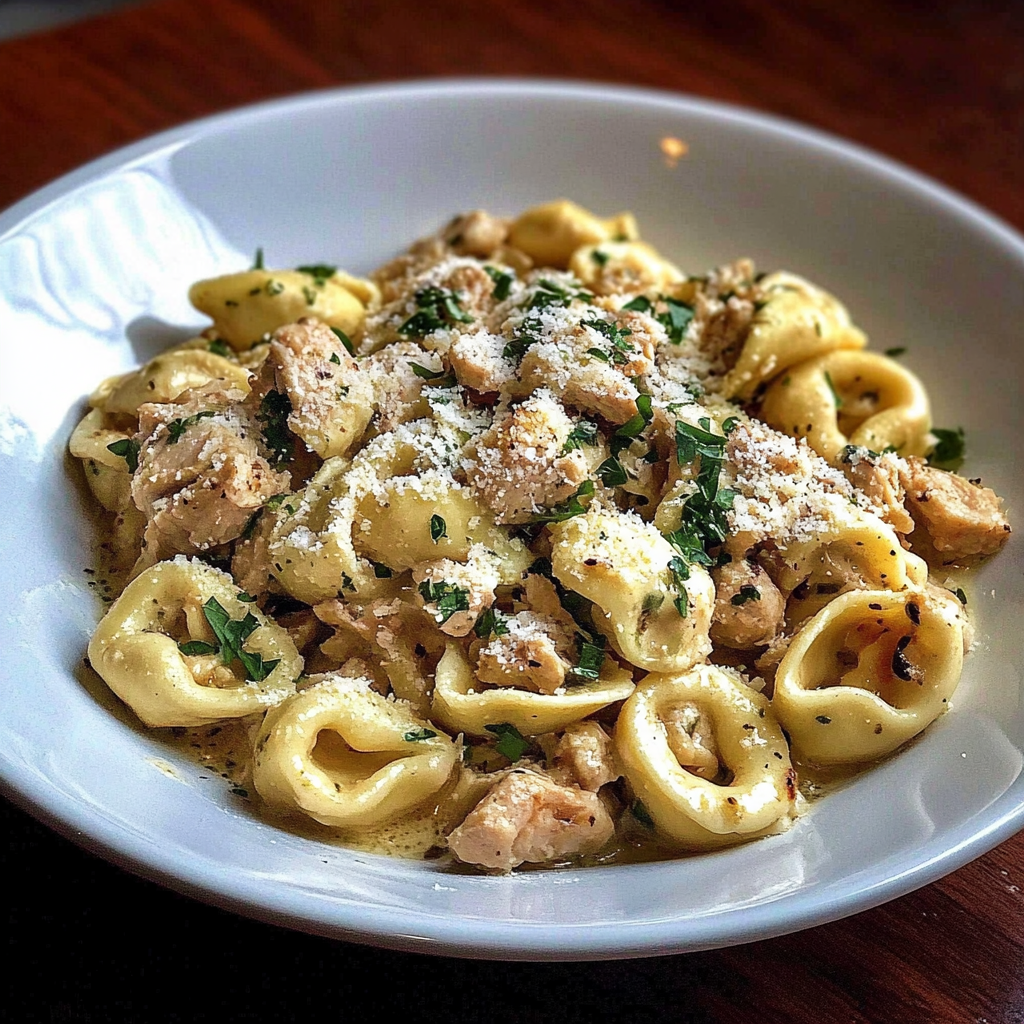 Recipe preparation for Easy 30-Minute Crockpot Chicken Tortellini