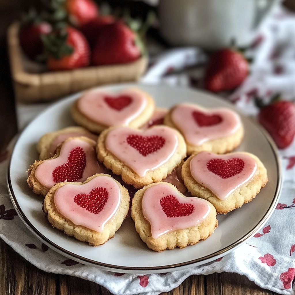 Recipe preparation for Strawberry Shortbread Cookies