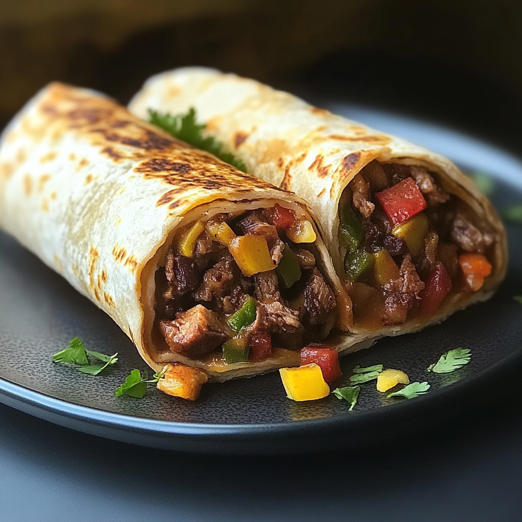 Recipe preparation for Ultimate Steak Burritos