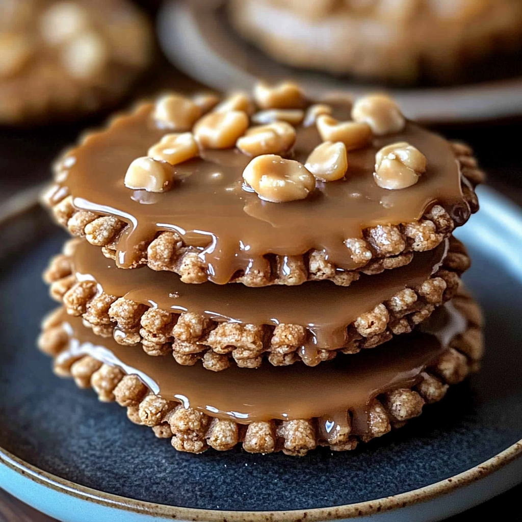 Recipe preparation for Caramel Peanut Ritz Cracker Treats