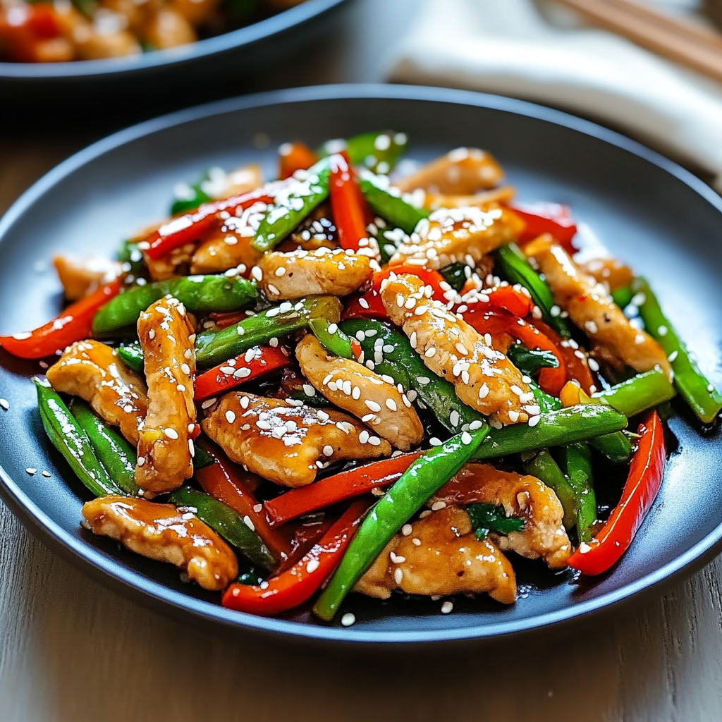 Recipe preparation for Sesame Chicken Stir-Fry