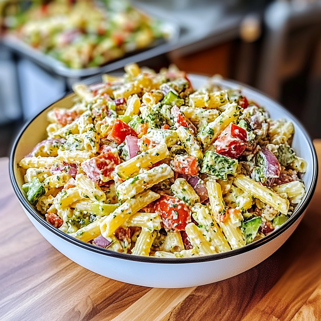 Recipe preparation for Italian Grinder Pasta Salad