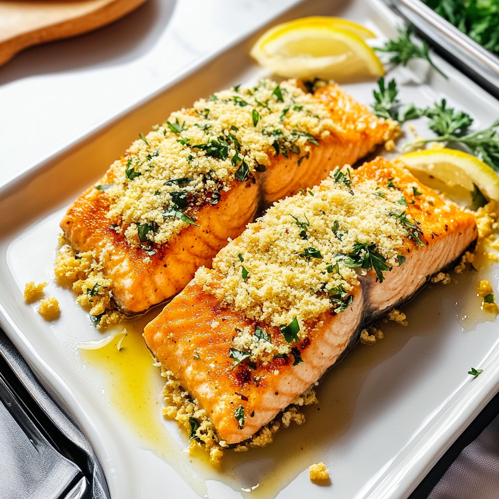 Recipe preparation for Honey Mustard Salmon