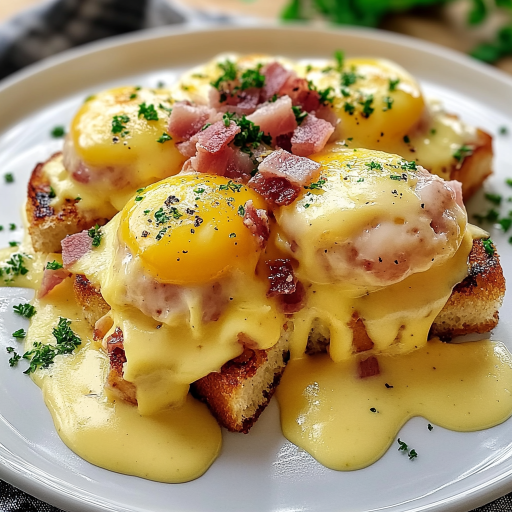 Recipe preparation for Eggs Benedict Casserole