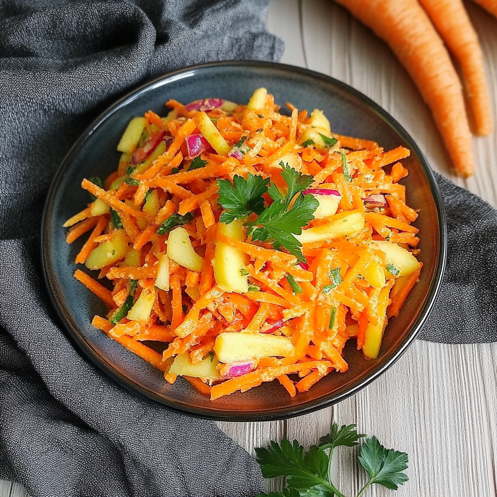 Recipe preparation for Carrot Apple Salad