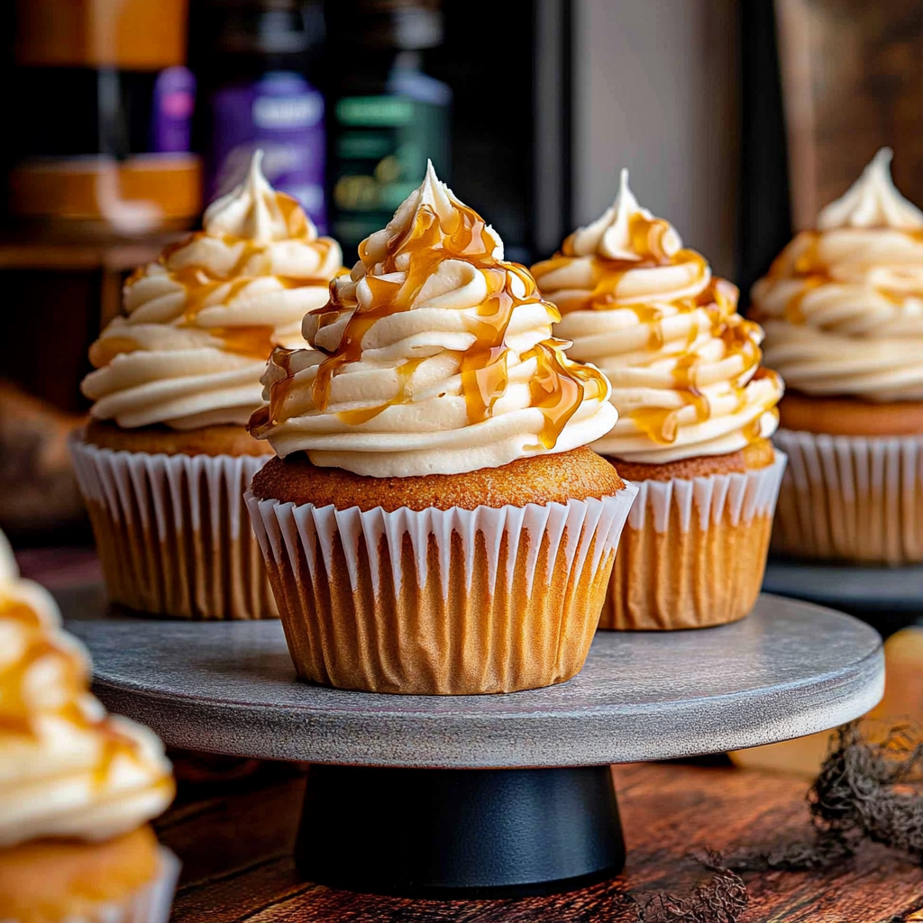 Recipe preparation for Butterbeer Cupcakes