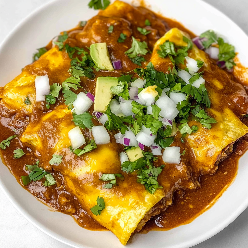 Recipe preparation for Ground Beef Enchiladas