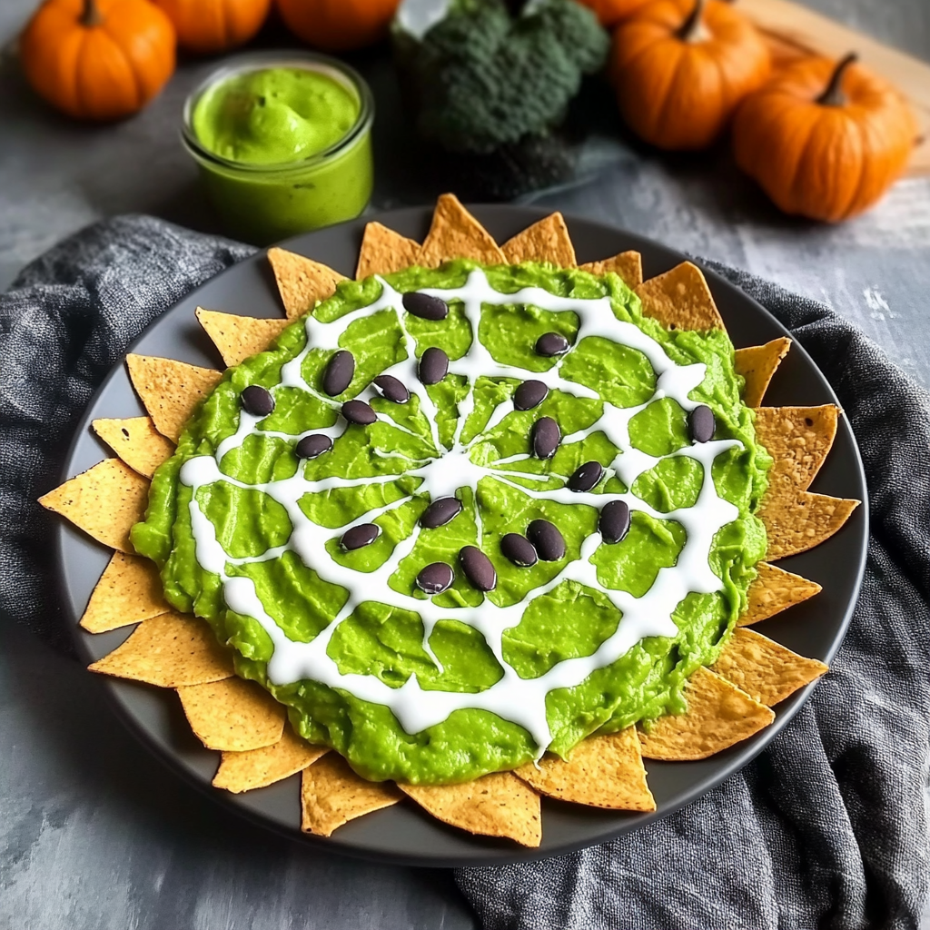 Recipe preparation for Spiderweb Guacamole