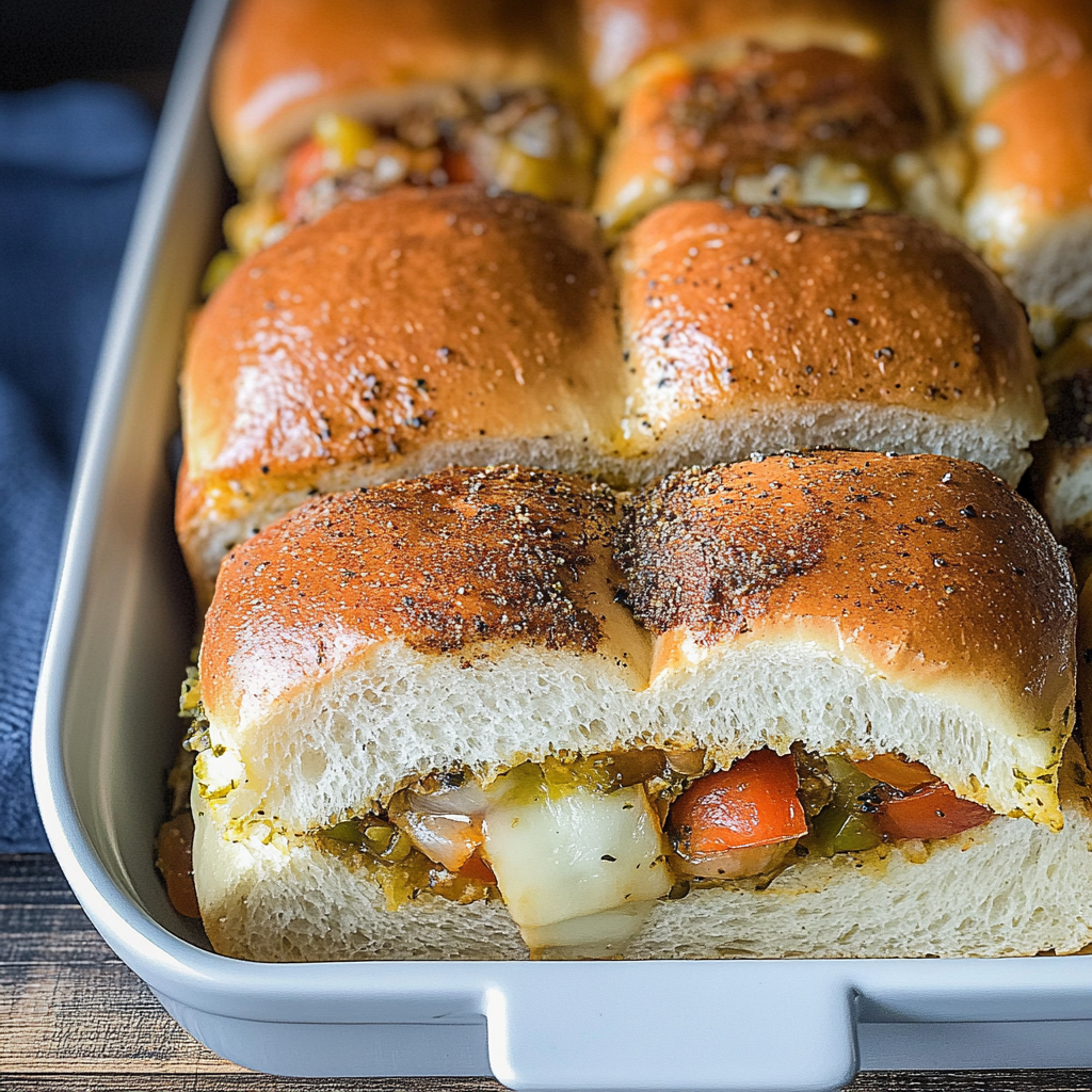 Recipe preparation for Hot Italian Sub Sliders