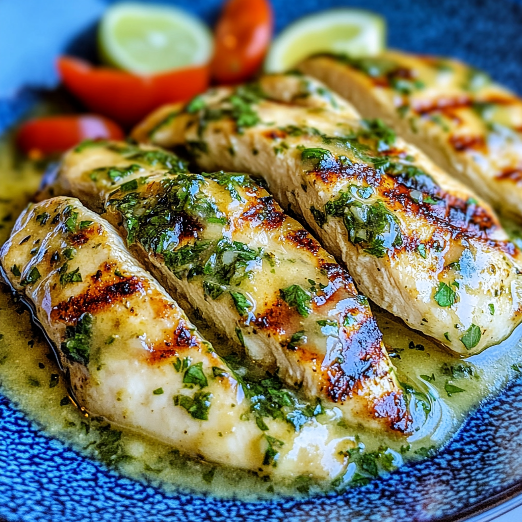 Recipe preparation for Grilled Salsa Verde Pepper Jack Chicken