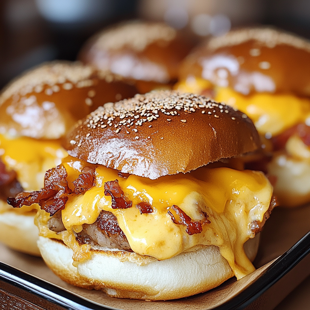 Recipe preparation for Crack Breakfast Sliders (Bacon Egg & Cheese)