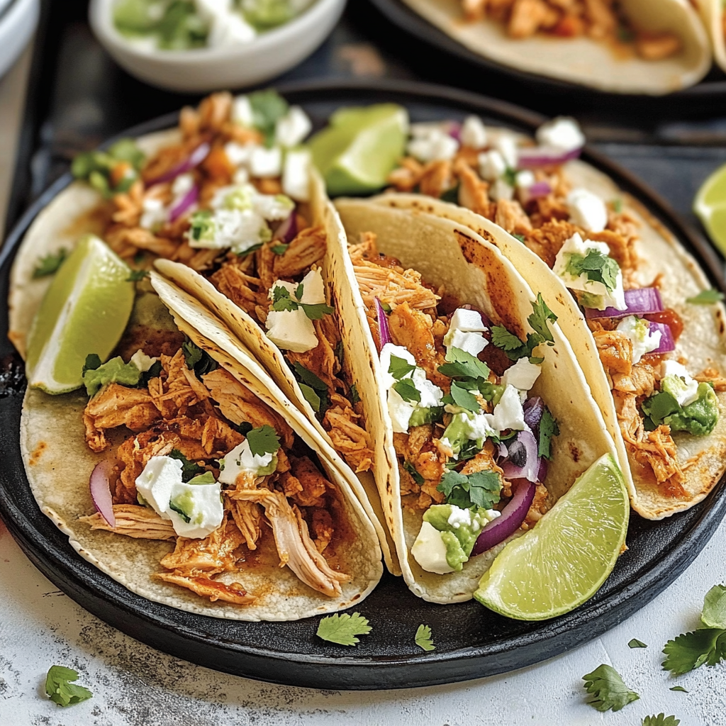 Recipe preparation for Crockpot Chicken Tacos