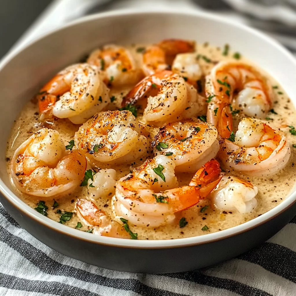 Recipe preparation for Creamy Garlic Shrimp Recipe: A Comforting Classic