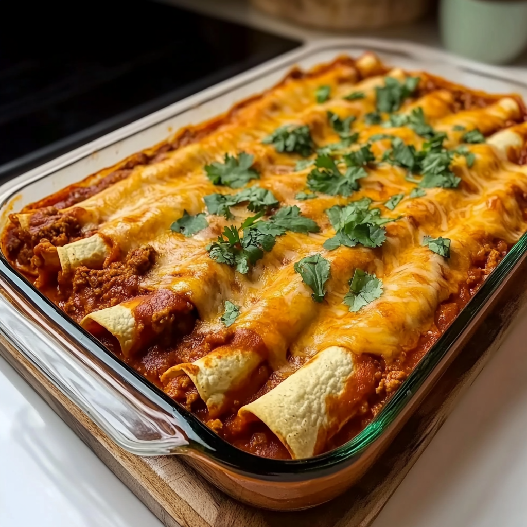 Recipe preparation for Beef Enchiladas: A Comforting Classic with a Flavorful Twist