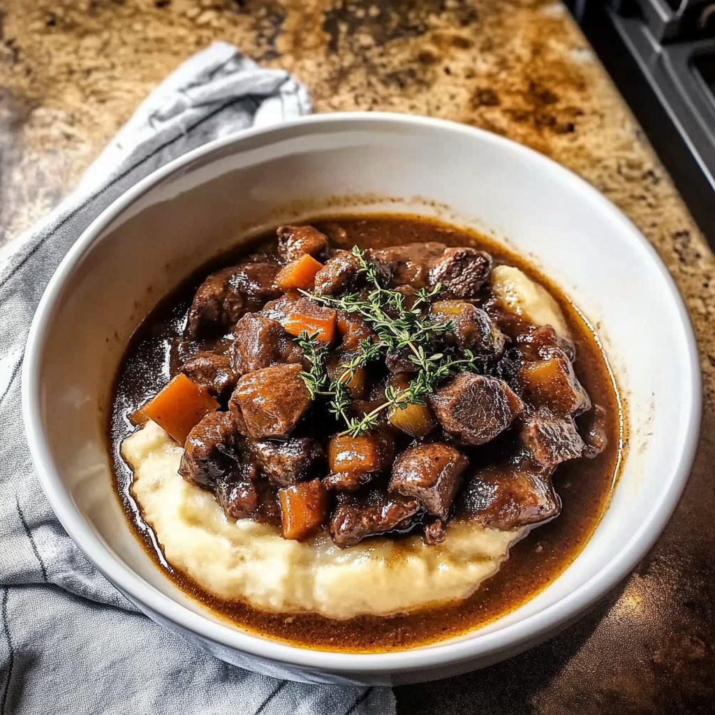 Recipe preparation for Classic Beef Bourguignon: A Cozy, Flavorful Feast