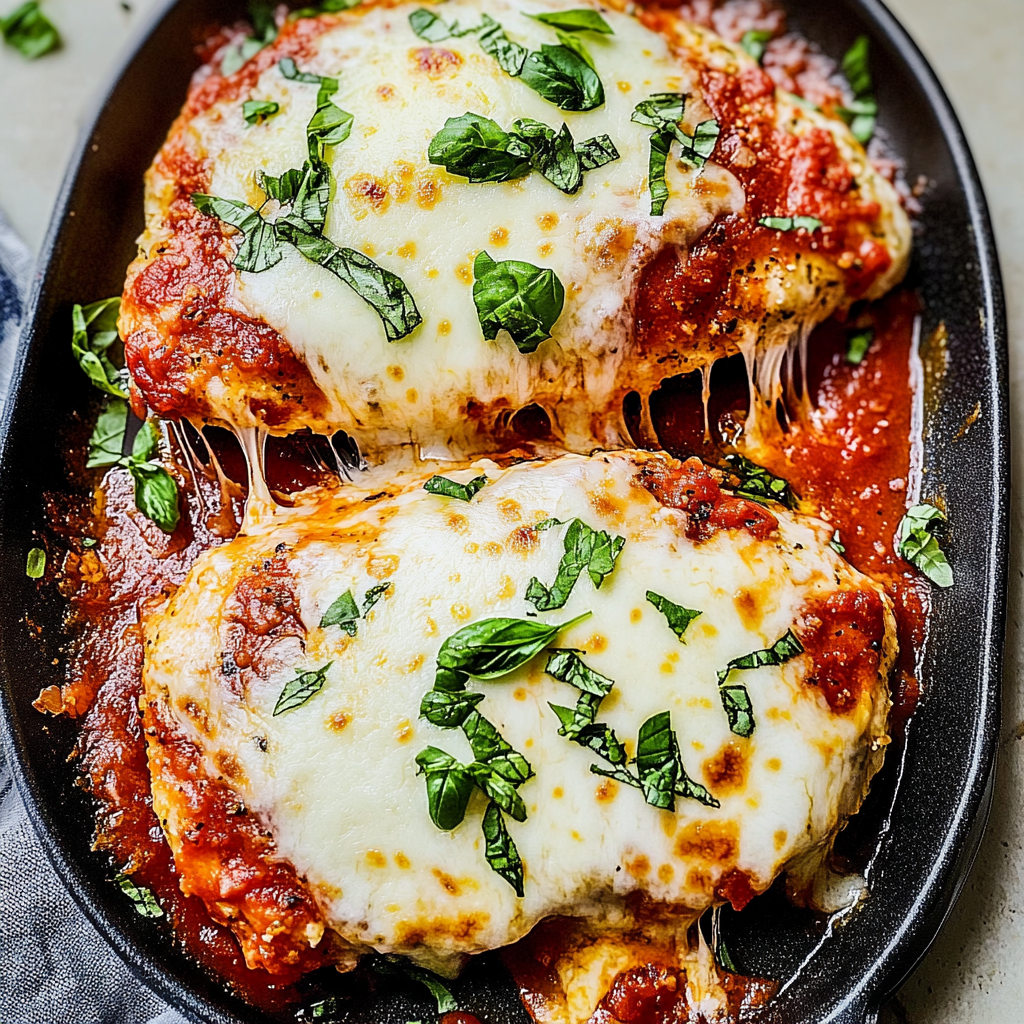 Recipe preparation for Chicken Parmesan