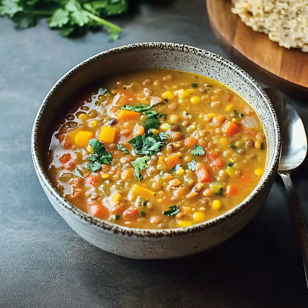 Recipe preparation for Hearty Vegetarian Lentil Soup: A Comforting Classic