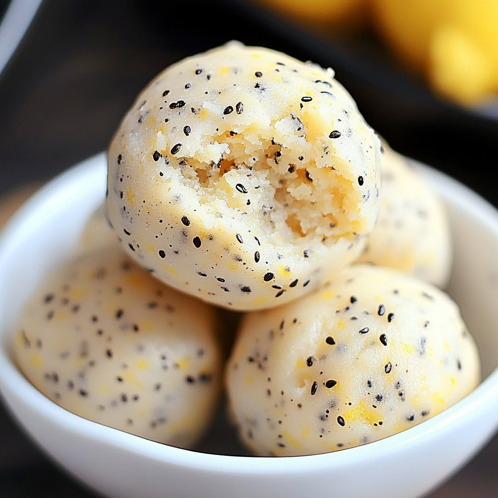 Recipe preparation for Lemon Poppy Seed Bites