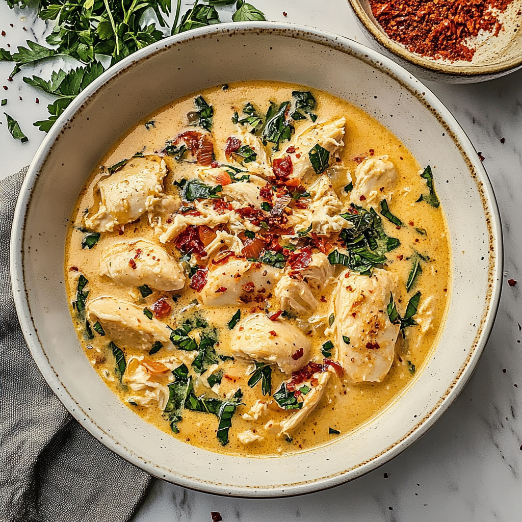 Recipe preparation for Marry Me Chicken Soup