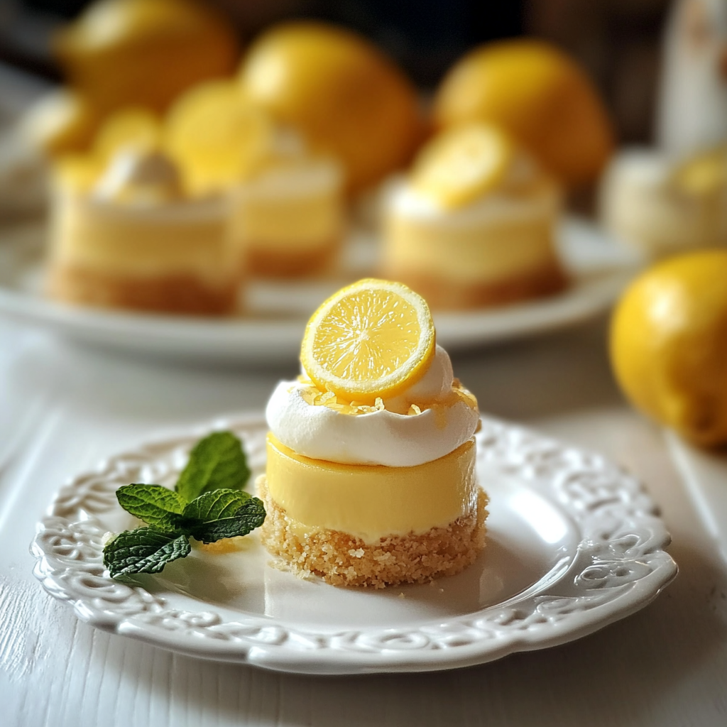 Recipe preparation for Mini Lemon Cheesecakes: A Bite-Sized Burst of Sunshine