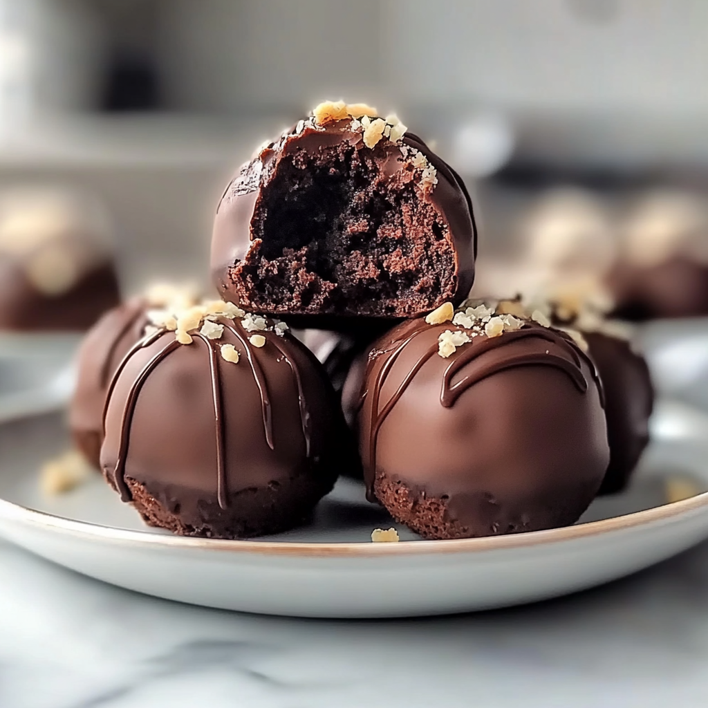 Recipe preparation for Brownie Truffles