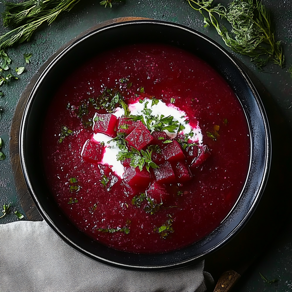 Recipe preparation for How to Make Classic Borscht (Beet Soup)