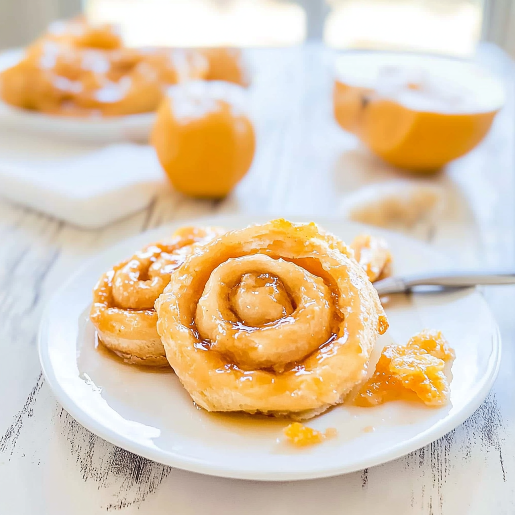 Recipe preparation for Glazed Orange Sweet Rolls