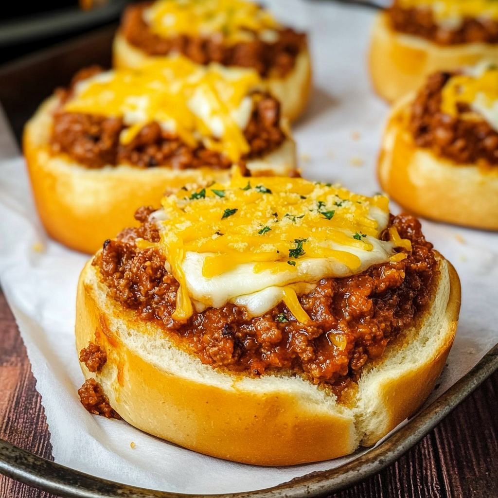 Recipe preparation for Garlic Bread Sloppy Joes