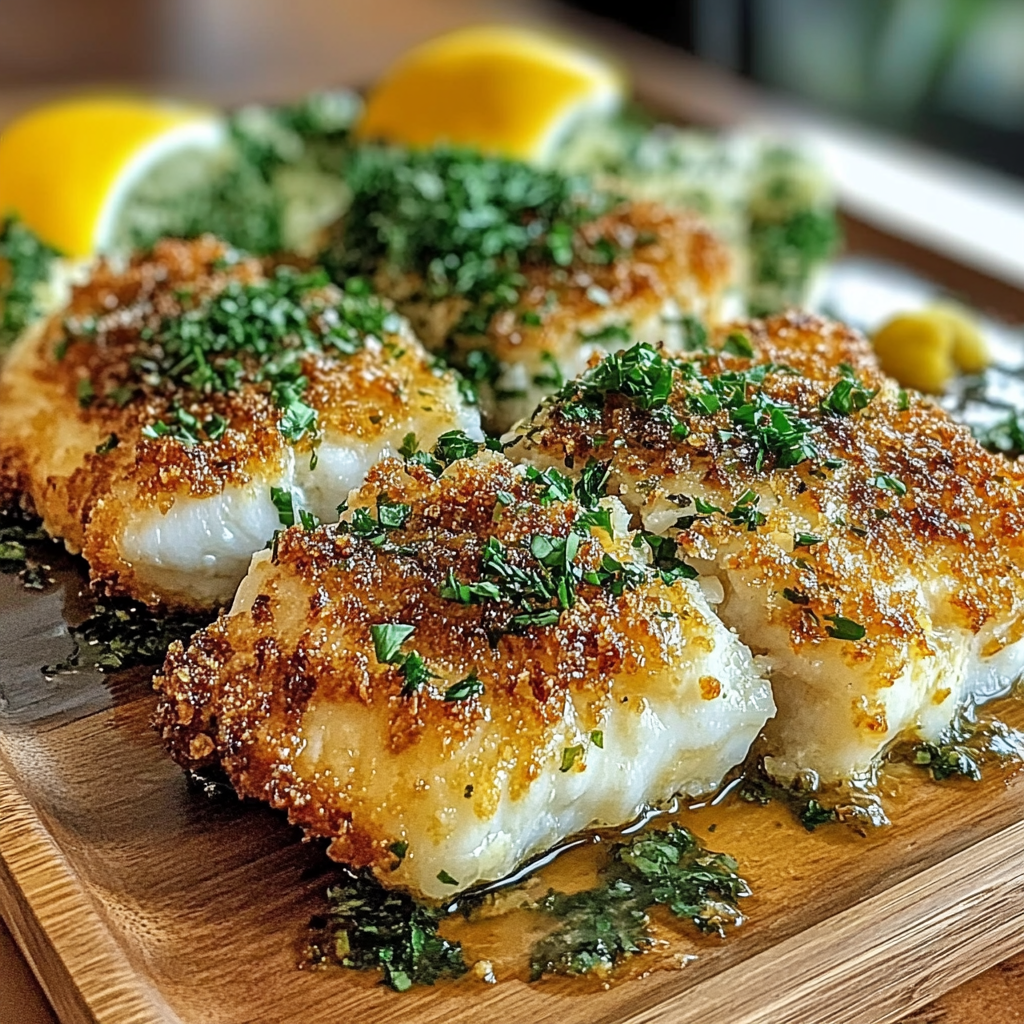 Recipe preparation for Crispy Air Fryer Parmesan Crusted Cod