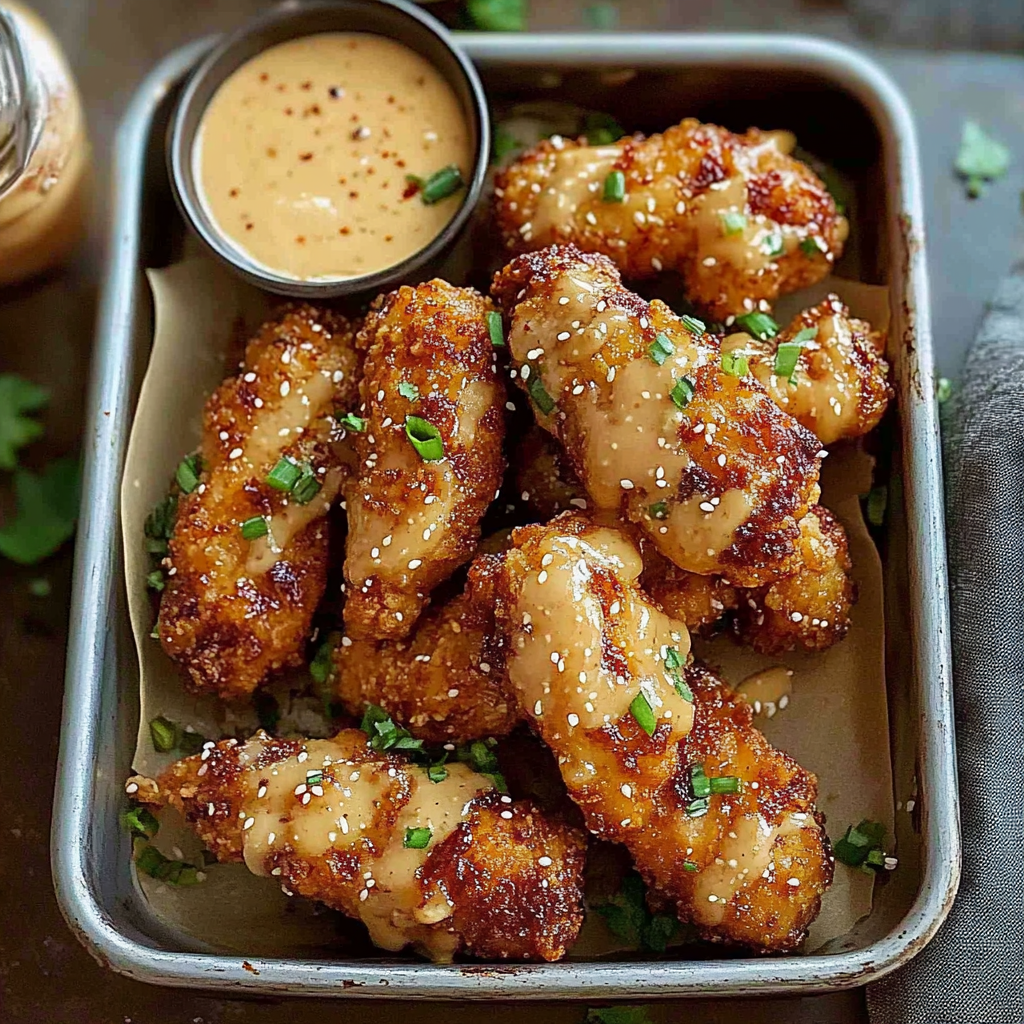 Recipe preparation for Crispy Bang Bang Chicken