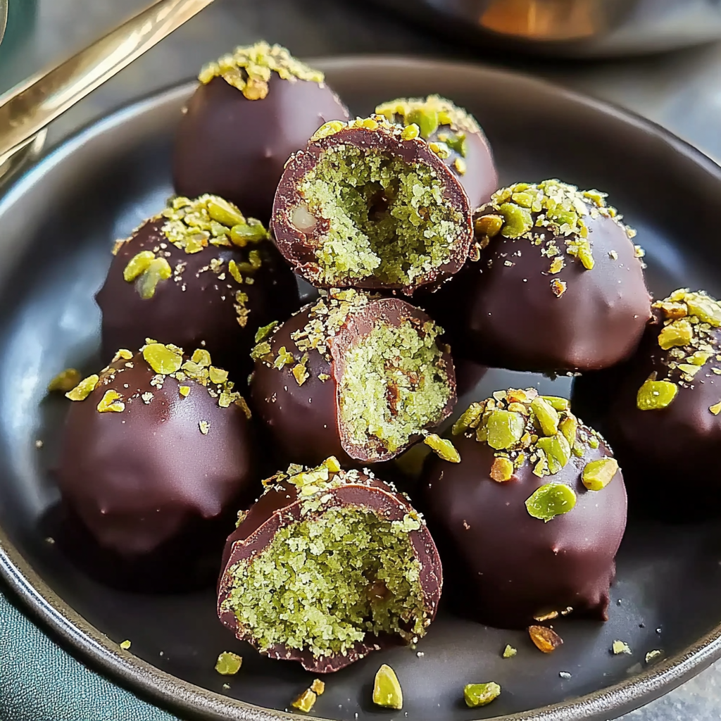 Recipe preparation for Dubai Chocolate Balls with Pistachio Kunefe Filling