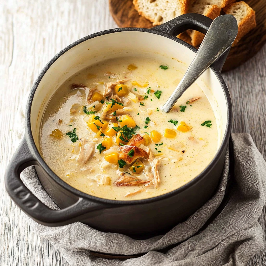 Recipe preparation for Turkey Corn Chowder