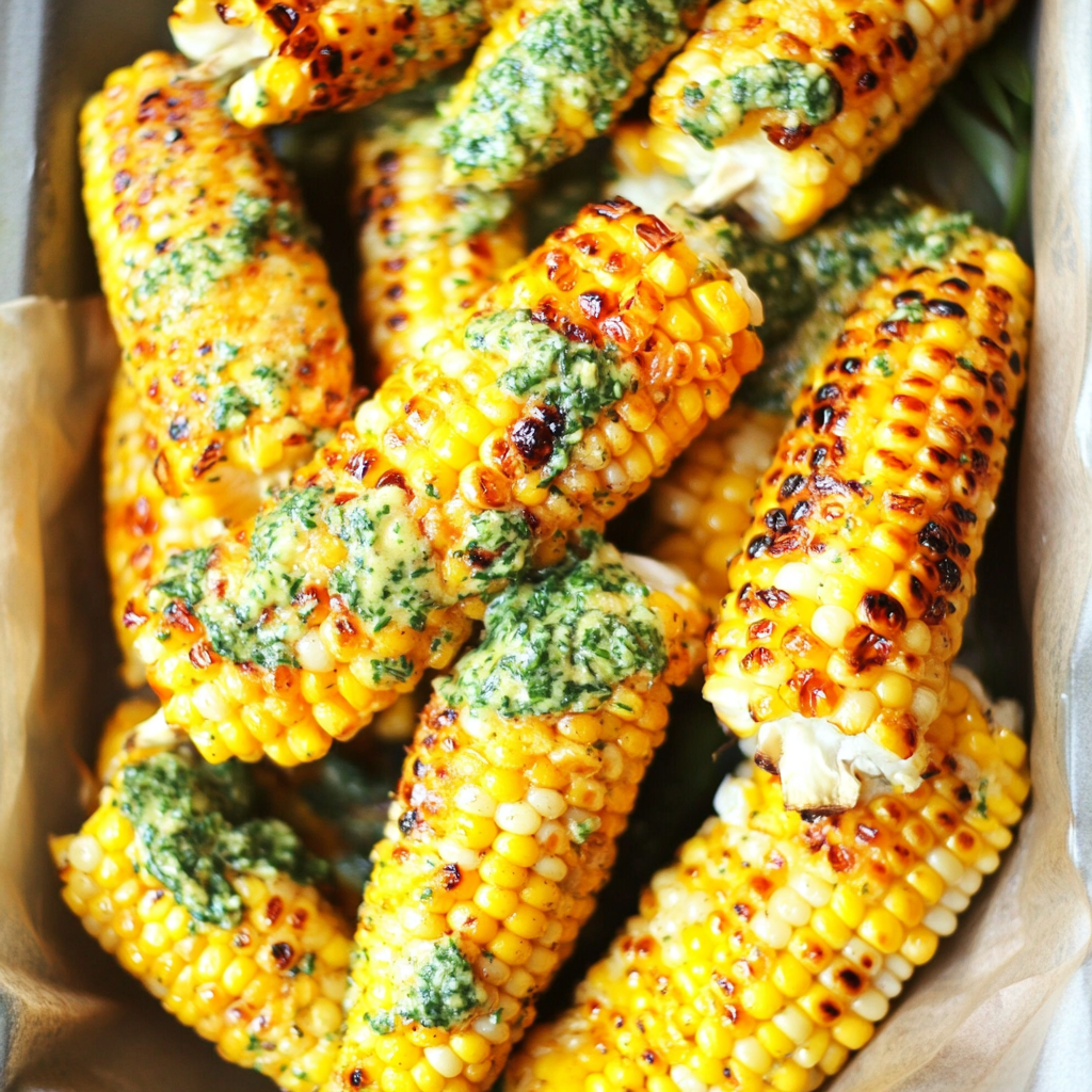 Recipe preparation for Roasted Garlic Butter Corn