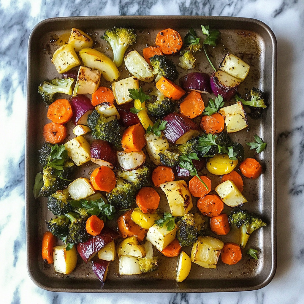 Recipe preparation for Roasted Vegetable Medley